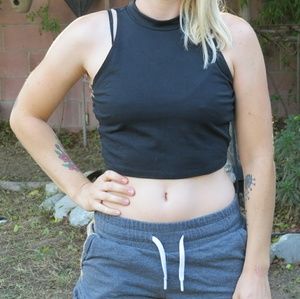 Black crop top